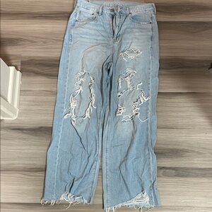 Light Blue Distressed Women Jeans